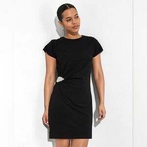 NWT Elegant Black Dress with Embellished Detail